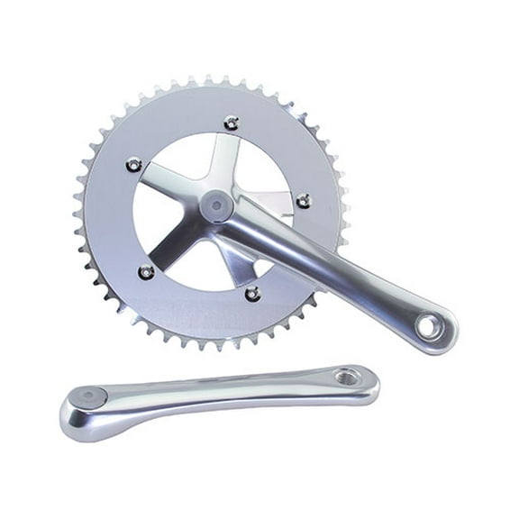 ALLOY 8160 BICYCLE CHAINWHEEL SET 48T SILVER. Bike part, Bicycle part, bike accessory, bicycle part