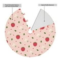 thumbnail image 2 of Lsque Strawberry Print Christmas Tree Skirt, Tree Skirt with Ties or Velcro, Perfect for Holiday Decorations, Halloween, and New Year-48", 2 of 7