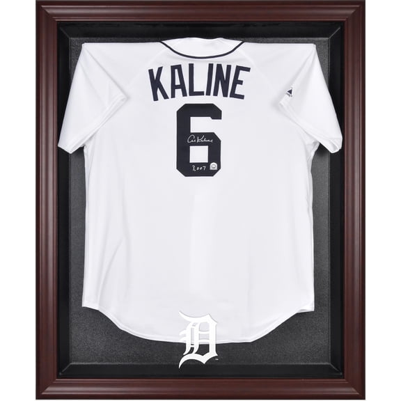 Detroit Tigers Mahogany Framed Logo Jersey Display Case