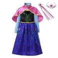thumbnail image 3 of Girls Frozen Elsa Anna Dress Children Princess Carnival Dress Kids Aurora Rapunzel Belle Cinderella Disguise Cosplay Costume, 3 of 5