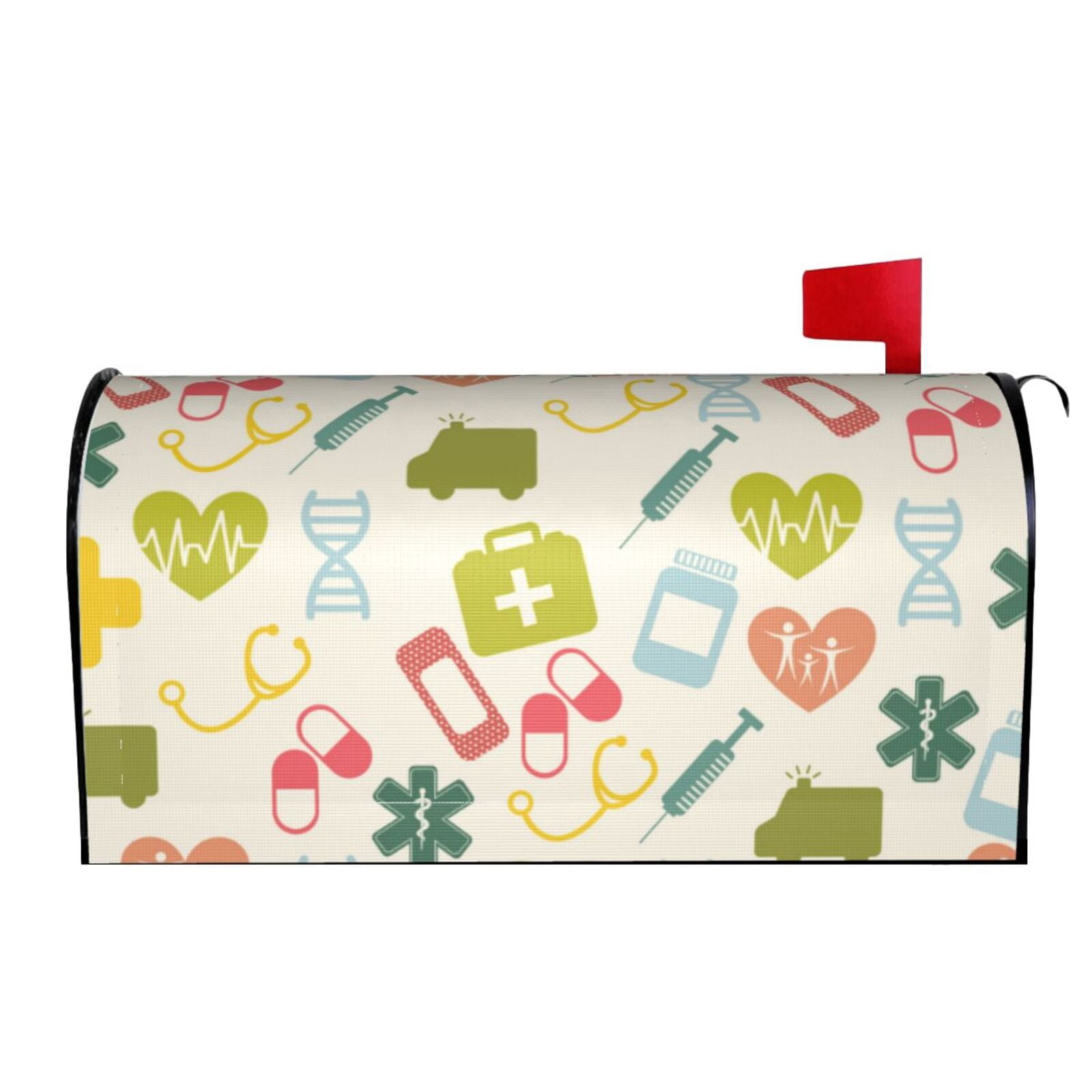 Picia Medical Icons Magnetic Mailbox Cover Standard Size-21x18 in