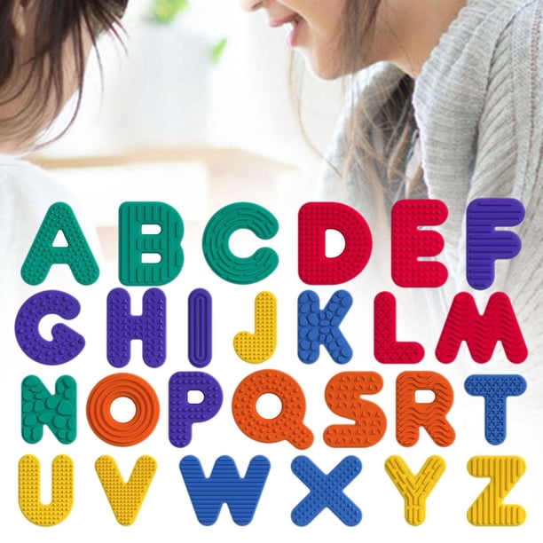 Juguetes antiestrés con letras, suaves, para el desarrollo, reconocimiento, motricidad fina, coordinación mano-ojo, para niños con autismo, relajantes