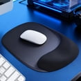 thumbnail image 1 of Ergonomic Mouse Pad with Gel Wrist Rest,Comfortable Mousepad with Smooth Wrist Support Surface Non-Slip PU Base for Pain Relief,Desk Accessories Mat for Computer,Laptop,Black, 1 of 5