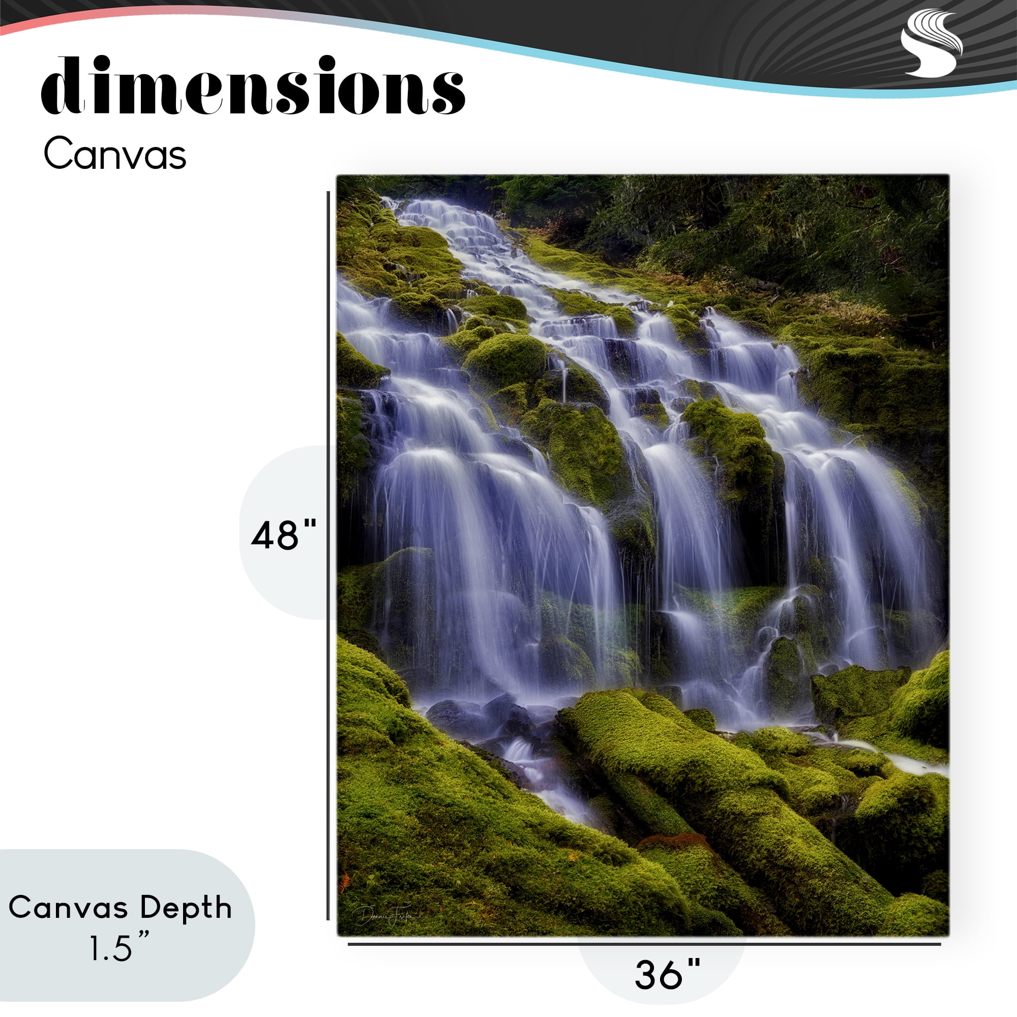 Stupell Industries Upper Proxy Falls Canvas Wall Art, design by Dennis Frates