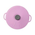 thumbnail image 4 of Silicone Suction Lid with Handle, Thicken Silicone Microwave Cover for Bowls, Food Storage Violet 23cm, 4 of 9