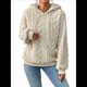 thumbnail image 3 of Suéter Holgado de Franela con Capucha para Mujer, Larga y Cálido para Invierno Albaricoque L, 3 of 8