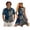 Blue Gold Palm Tree, variant on Matching Outfits for Couples Casual Beach Vacation Party Shirt Blue Polynesian Flower Lightweight Mens Shirts Casual Breathable Suitable for Everyday Casual Wear