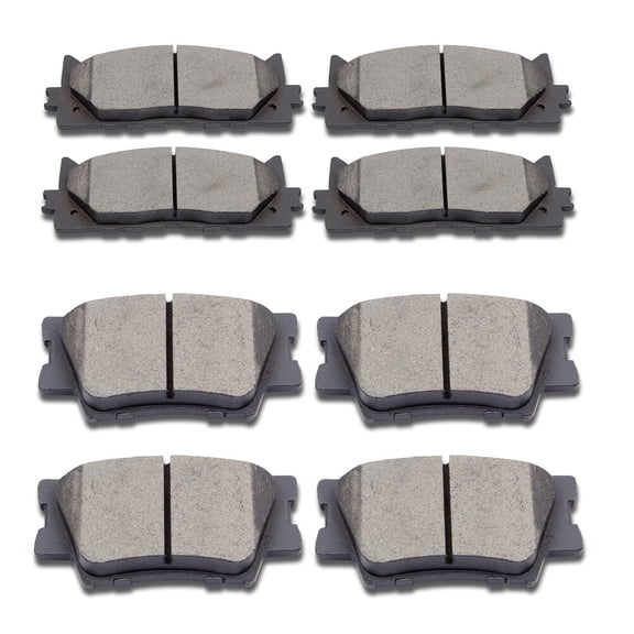 ECCPP 8pcs Ceramic brake pads Fits 2010-2017 for Toyota Camry 2.5L 2007-2018 for Lexus ES350 3.5L Front, Rear, Left, Right