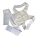 thumbnail image 1 of Vogacara Corrector de postura Soporte de espalda Fuerte resistencia a la tracción Ajustador ajustable con enderezador de cinturón adhesivo Moldeadores de cintura Blanco/XL Vogacara CE014177-04, 1 of 6