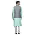 thumbnail image 3 of Atasi Indian Traditional Kurta Churidar Pajama Set With Nehru Jacket For Men, 3 of 3