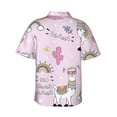 thumbnail image 3 of Bixox Men's Hawaiian Shirts Men's No Drama Llama Print Short-Sleeve Shirt-Small, 3 of 8