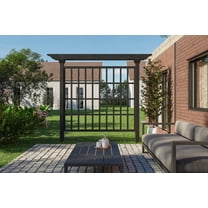 Vita 80"L x 90"H Wildwood Cedar Privacy Trellis, Charcoal Gray, VA68901