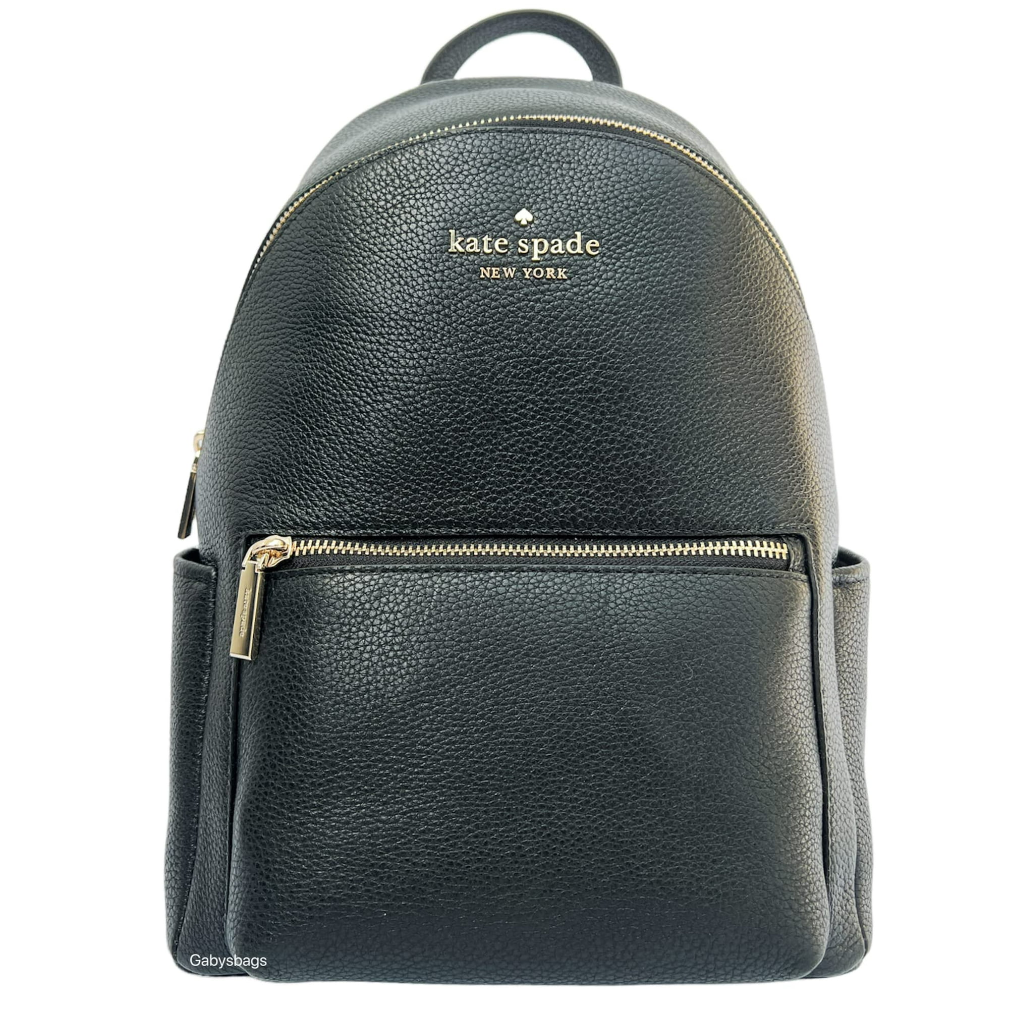 Kate Spade Leila Pebbled Leather Medium Dome Backpack School Bag Black |  Walmart Canada