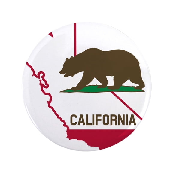 CafePress - CALI STATE W BEAR 3.5 Button - 3.5" Button