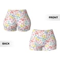 thumbnail image 4 of KLL Retro Floral Pattern Workout Shorts for Women Scrunch Short Gym Yoga Running Sport Active Exercise Fitness Shorts, 4 of 8