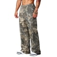 thumbnail image 4 of LTTVQM Mens Loose Fit Camo Trousers Oak Leaf Realtree Camo Deep Side Pockets Lightweight Woven Fabric Mens Daily Outdoor Walking Pants Brown L, 4 of 7