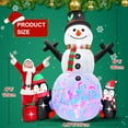 thumbnail image 2 of 6 FT Christmas Inflatable Snowman Outdoor Decoration with Build-in Multicolor LEDs, Snowman with 2 Penguins Gift Blow Up Inflatables Christmas for Yard Garden Lawn Xmas Holiday Decor, 2 of 9