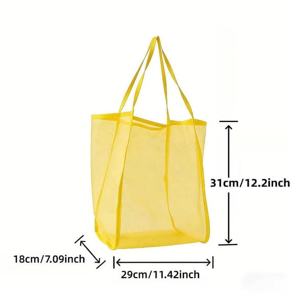 Mesh Beach Bag Lightweight Breathable Quick Dry Travel Tote For Beach Trips