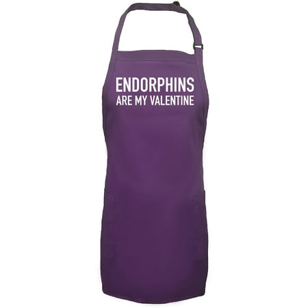 

Endorphins Are My Valentine Apron with 2 patch pockets
