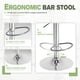 thumbnail image 5 of JJUN Bar Stools Modern Pu Leather Swivel Adjustable Hydraulic Bar Stool Square Counter Height Stool Set of 2 (Brown), 5 of 8