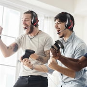 TSV Gaming Headset with Mic Fit for PC/PS4/PS5/Xbox One/Nintendo, Wired 3.5mm Over-Ear Headphones with Noise Canceling, Stereo Bass