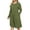 Olive-green, variant on Mengpipi Womens's Plus Size Casual Long Sleeves Dress Crew Neck Loose Midi Dress with Pockets, 2X-5X