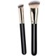 thumbnail image 3 of Dinheiro Paquete de 2 brochas para base con brocha de maquillaje redonda inclinada y mini brocha correctora en ángulo, brocha plana para contorno de nariz, perfecta, 3 of 7