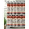 thumbnail image 2 of Boho Ethnic Shower Curtain, Pastoral Style Lines Geometric Waterproof Shower Curtain Set with 12 Hooks Lightweight Washable Fabric Shower Curtains for Bathroom 72x78 Inches, 2 of 6