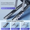 thumbnail image 4 of Adjustable Foldable Aluminum Laptop Riser, Portable Computer Holder Stand for Car Use, 4 of 8