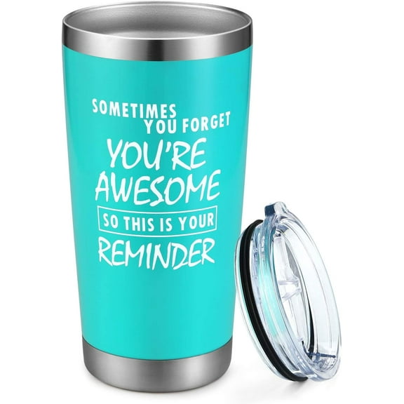 Get Well Soon Gifts for Women, Thank You Gifts Birthday Thanksgiving Christmas Day's Gifts for Women Wine Tumbler Gift for Her Women Friend Coworkers Mom Sister 20oz Stemless Insulated Cup with Lid Blue