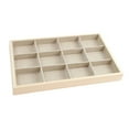 thumbnail image 1 of Bandeja de Joyería Apilable Caja de Almacenamiento Vitrina Vitrina Inserciones Soporte de Almohadilla Madera Multiusos para Tobilleras Bandeja de 12 rejillas Sunnimix Bandeja de almacenamiento de joyas, 1 of 8