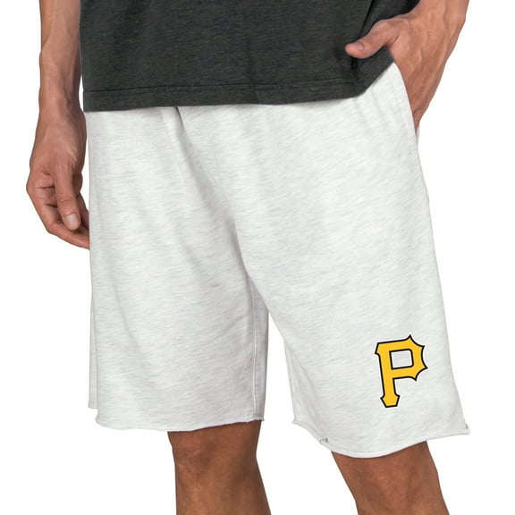 Men's Concepts Sport Oatmeal Pittsburgh Pirates Mainstream Terry Tri-Blend Shorts