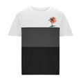 thumbnail image 2 of Mens Casual Pantalones Cortos Cuello Redondo Patchwork Impresión Suéter Blusa de Fitness, Camisetas para Hombre, 2 of 4