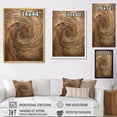 thumbnail image 5 of Designart "Calm Current Spiral In Brown" Abstract Spirals Floater Framed Canvas Art Print, 5 of 6