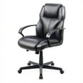thumbnail image 4 of CorLiving Colin Black PU Fabric Upholstered Ergonomic Adjustable Height and Tilting Executive Office Chair– Comfy Desk Chair, Arm Chair, Computer Desk Chair, Home Office Chairs for Back Support, 4 of 4
