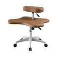 thumbnail image 3 of Silla de patas cruzadas con ruedas, altura ajustable, silla para juegos, silla para arrodillarse, cómoda silla de oficina para sala de estar y hogar Café, 3 of 8