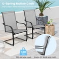 thumbnail image 6 of Costway 2pcs C-Spring Motion Patio Dining Chairs All Weather Heavy Duty Outdoor Gray, 6 of 8