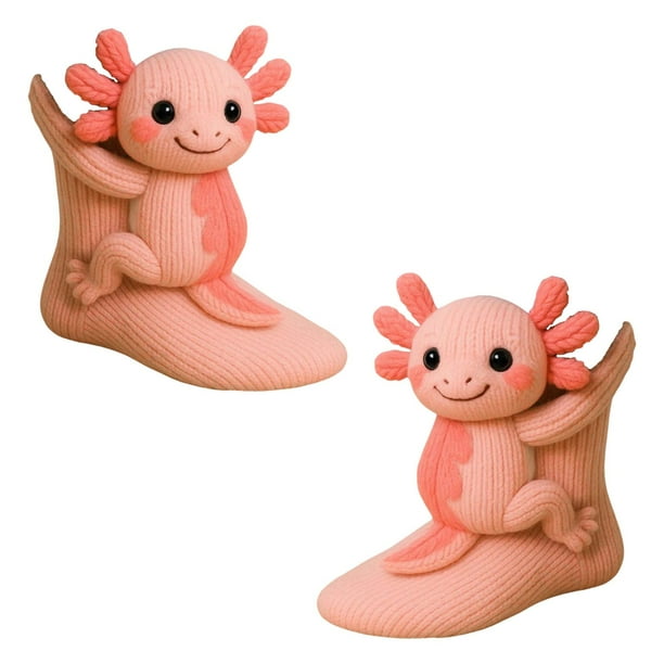 Calcetines de punto 3D con diseño de animales para mujer, colección cálida para otoño e invierno, divertidos regalos de cumpleaños. Salamandra