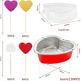 thumbnail image 3 of Molumo Heart Shaped Cake Pans, Aluminum Mini Cake Pans with Lids for Baking 30 Packs 3.4 Ounces Disposable Cupcake Cup Pan Baking Pans for Valentine's, Mother's Day, Wedding, Birthday Baking Supplies, 3 of 6