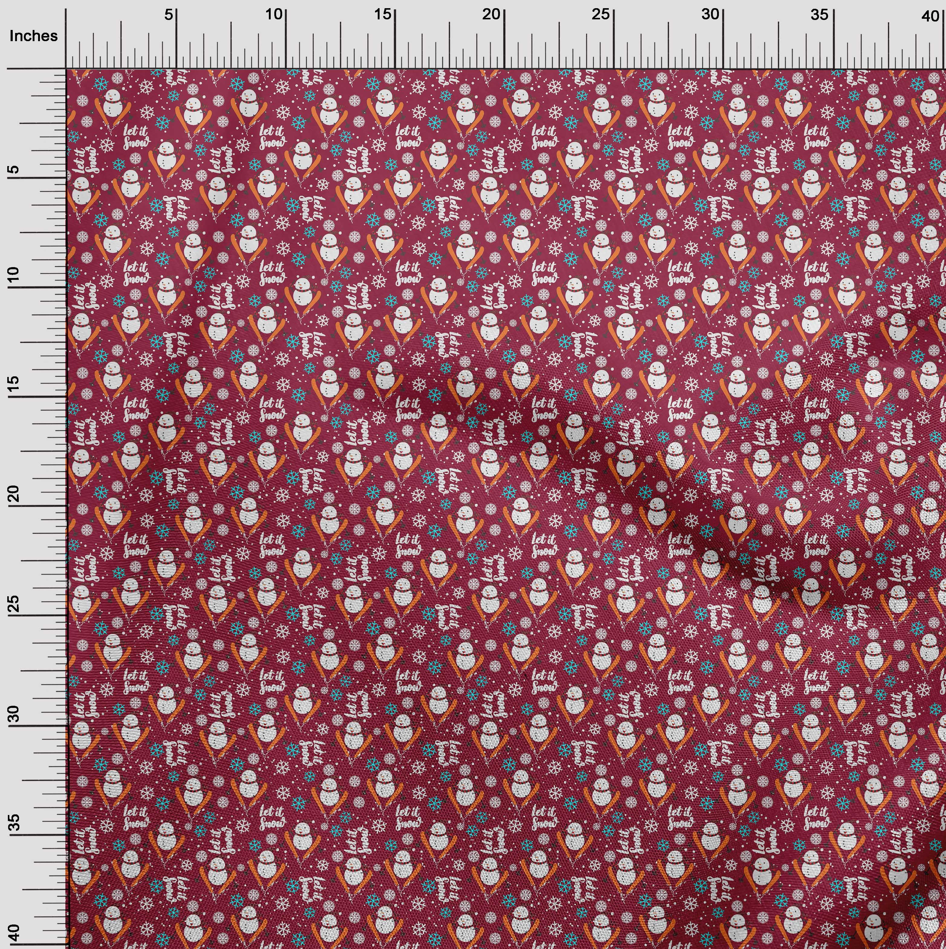 oneOone Silk Tabby Bright Crimson Red Fabric Christmas Quilting Supplies Print Sewing Fabric By The Yard 42 Inch Wide
