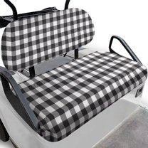 Psesaysky Buffalo Plaid Univesal Seat Covers for Golf Cart Ezgo Ordinary Seats, Breathable Cloth Fashion Appearance Golf Cart Accessories, No Need Detaching Armrests
