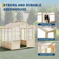thumbnail image 4 of EuKer Green Houses for Outside, 6' x 7.3' Heavy Duty Wooden Greenhouse with Lockable Door & Adjustable Roof Vent, 4 of 8