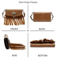 thumbnail image 3 of Bolso bandolera LAVAWA Western Fringe de cuero vegano para mujer, 3 of 6