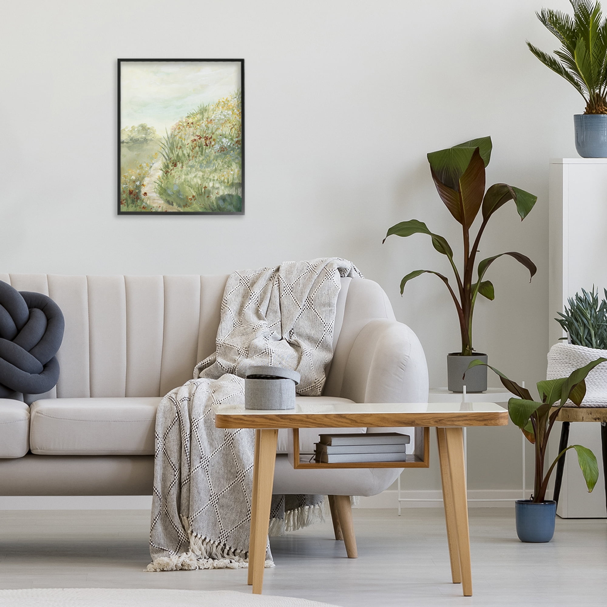 Stupell Industries Hilltop Blooms & Winding Trail Black Framed Giclee Art, design by Lanie Loreth