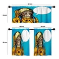 thumbnail image 4 of LALILO Kitchen Curtains and Valances Set of 3 36" Astronaut Window Treatment Tiers for Window Decor, 4 of 5