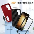 thumbnail image 2 of Allytech Rugged Case Compatible with Samsung Galaxy S23 FE with Hidden Kickstand, [Military Grade Drop Protection] Soft TPU Hard PC Bumper Non-Slip Shockproof Full Protective Case, Red+Black, 2 of 8