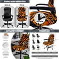 thumbnail image 4 of ZIATUBLES Tiger Stripe 5 Piece Office Decor Set, Chair Cover with Armrest Slipcover, Remote Control Holder and Folding Tissue Box Organizer Office Decorative Accessories, S, 4 of 7