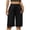 Black, variant on Drawstring Straight Leg Shorts for Women High Waisted Pleated Cotton Work Shorts Formal Solid Color Loose Fit Bermuda Shorts with Pockets Pink XXL
