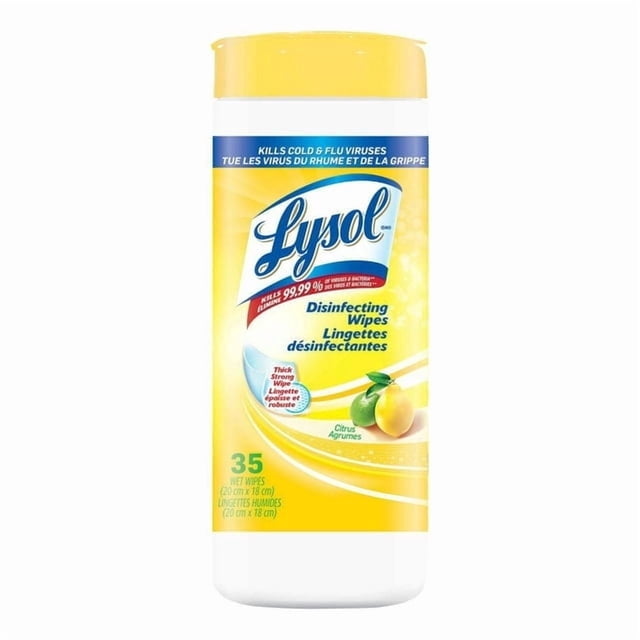 Lysol Disinfecting Surface Wipes, Citrus, 35 Wipes, Disinfectant, Cleaning, Sanitizing