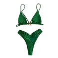 thumbnail image 1 of Fashion and leisure Ladies With Chest Pad Without Steel Ring Contrast Color Stitching Sexy Straps Split Bikini Two-piece Set, 1 of 4